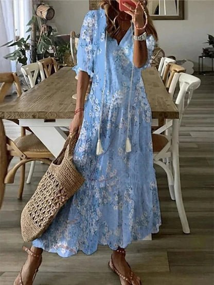 Luna | Midi Sukienka w Stylu Boho Bez Wysiłku