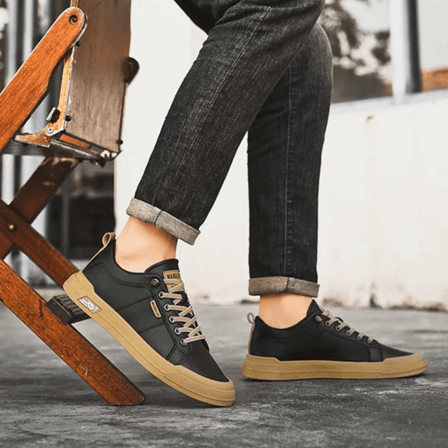 Konrad | Skórzane Sneakersy