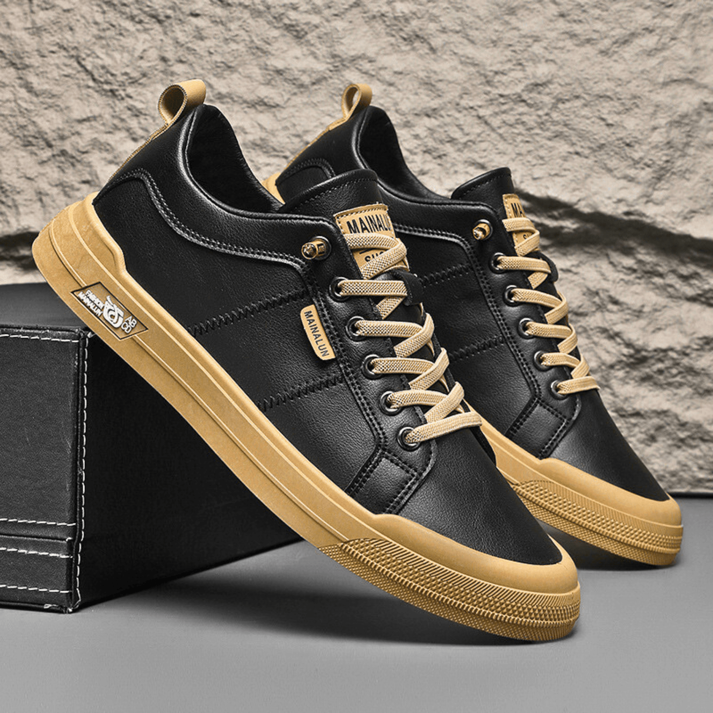 Konrad | Skórzane Sneakersy