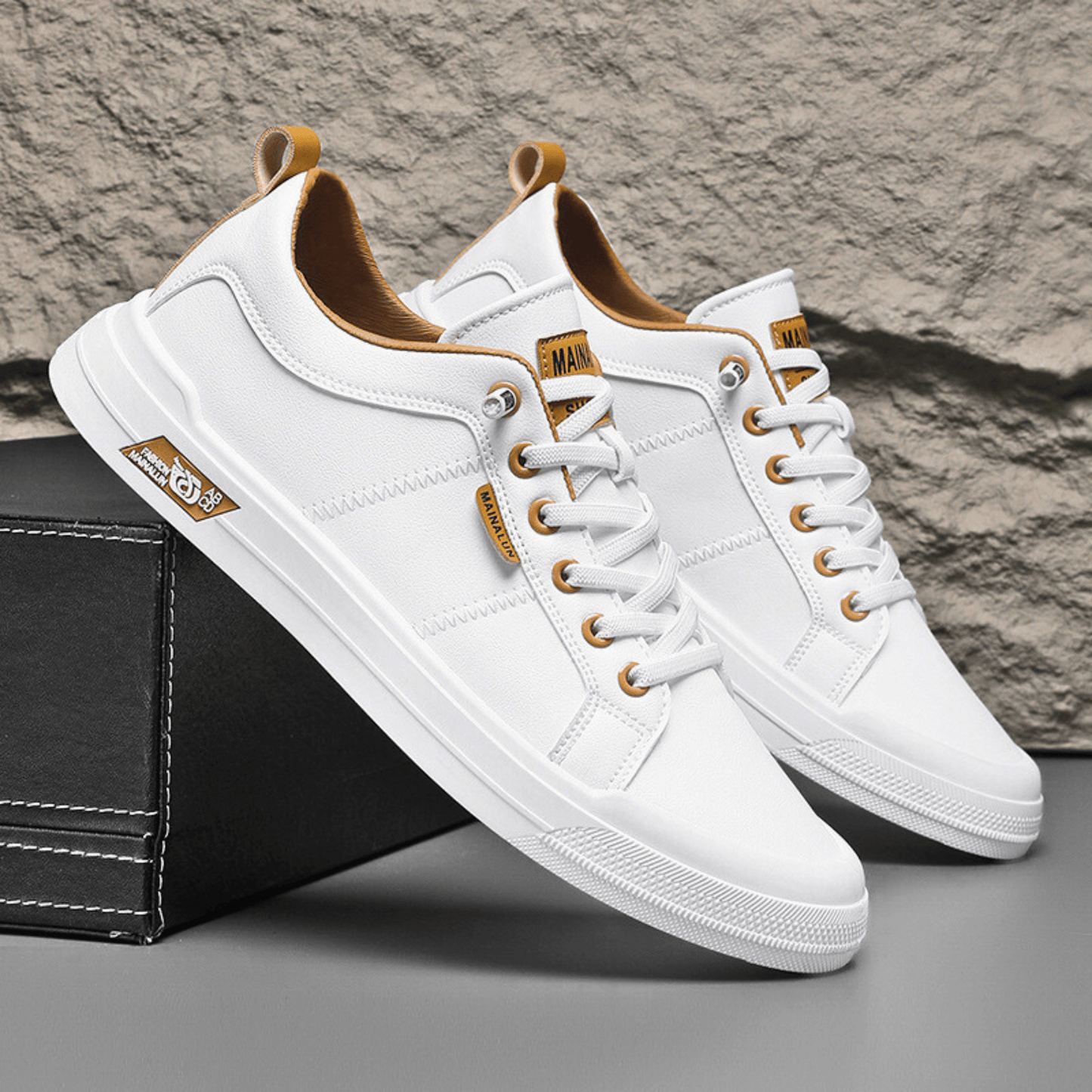 Konrad | Skórzane Sneakersy